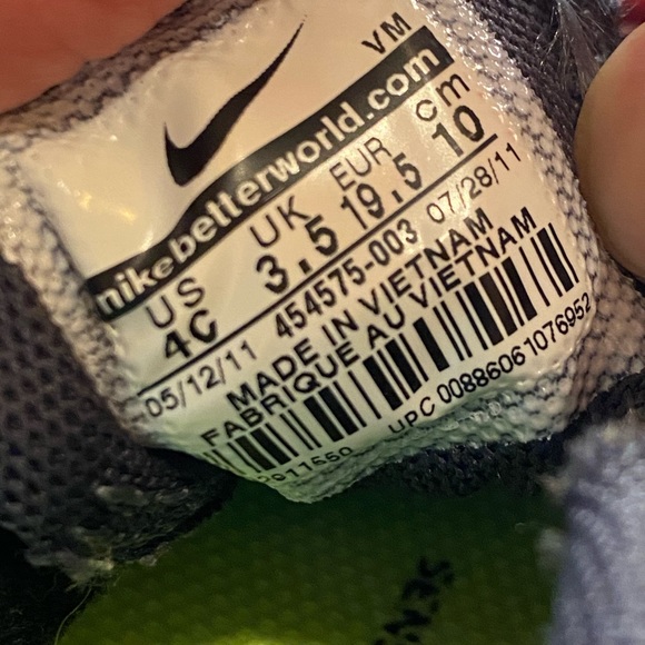 Nike lunarglide 3 (tdv) 454575-003 city gry/mtllc slvr - Picture 7 of 7